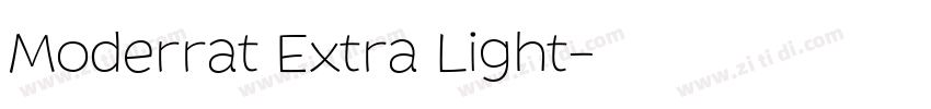 Moderrat Extra Light字体转换